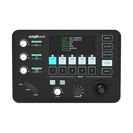 Bzbgear Universal Compact Serial and IP PTZ Camera Joystick Controller IP/RS232/422 BG-Commander-Jr